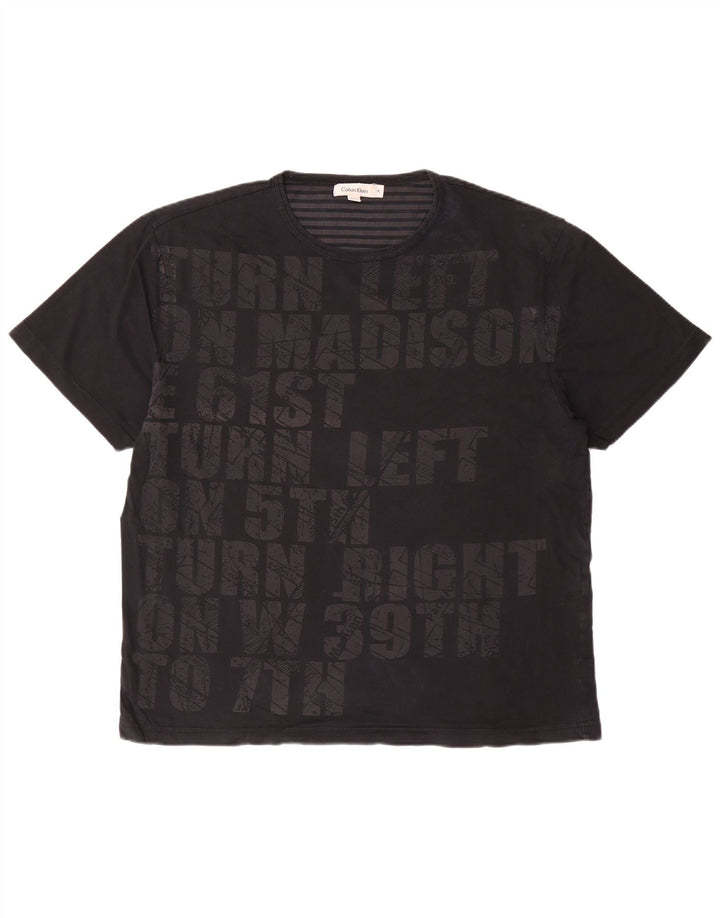 Tricou grafic pentru bărbați CALVIN KLEIN Top XL Bumbac negru