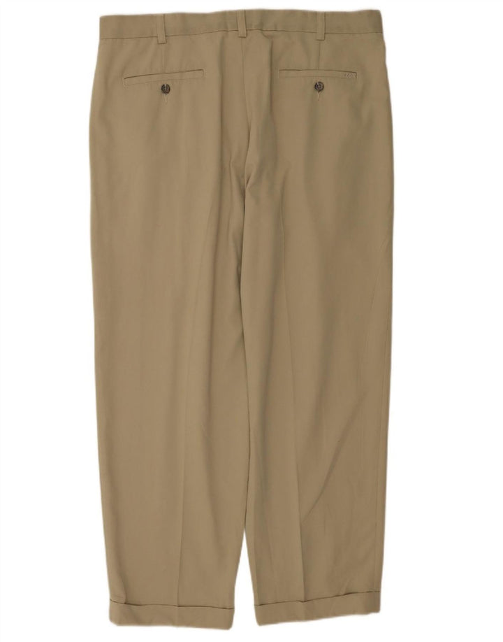Pantaloni de costum bărbătesc Izod L38 L30 poliester bej