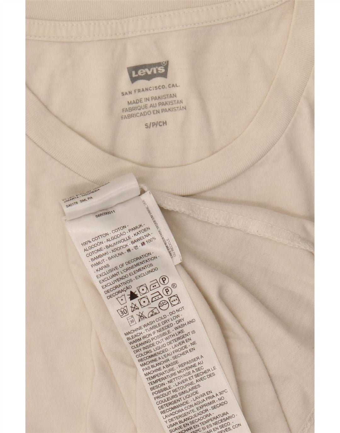Tricou pentru bărbați Levi's Top mic din bumbac alb