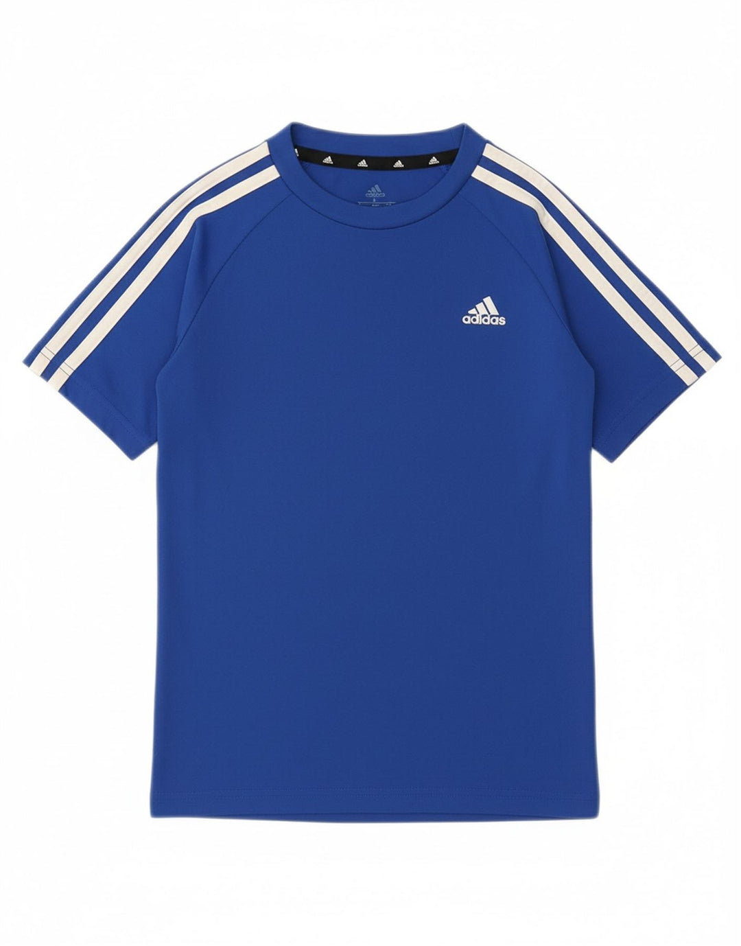 ADIDAS Boys Aeroready T-Shirt Top 9-10 Years Blue Polyester
