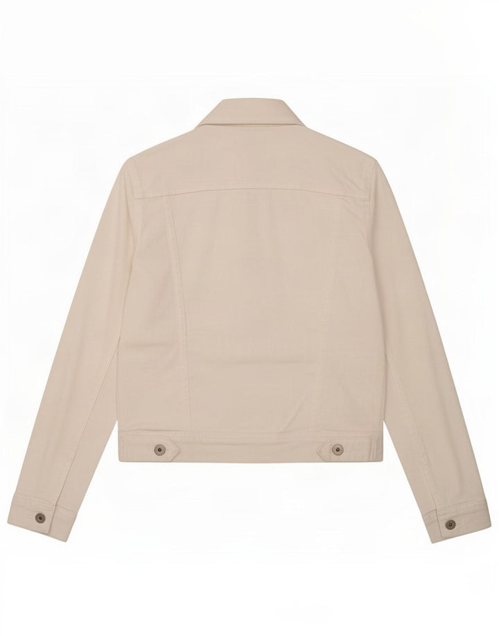 Jachetă de blugi pentru femei Zara UK 6 XS Bumbac alb