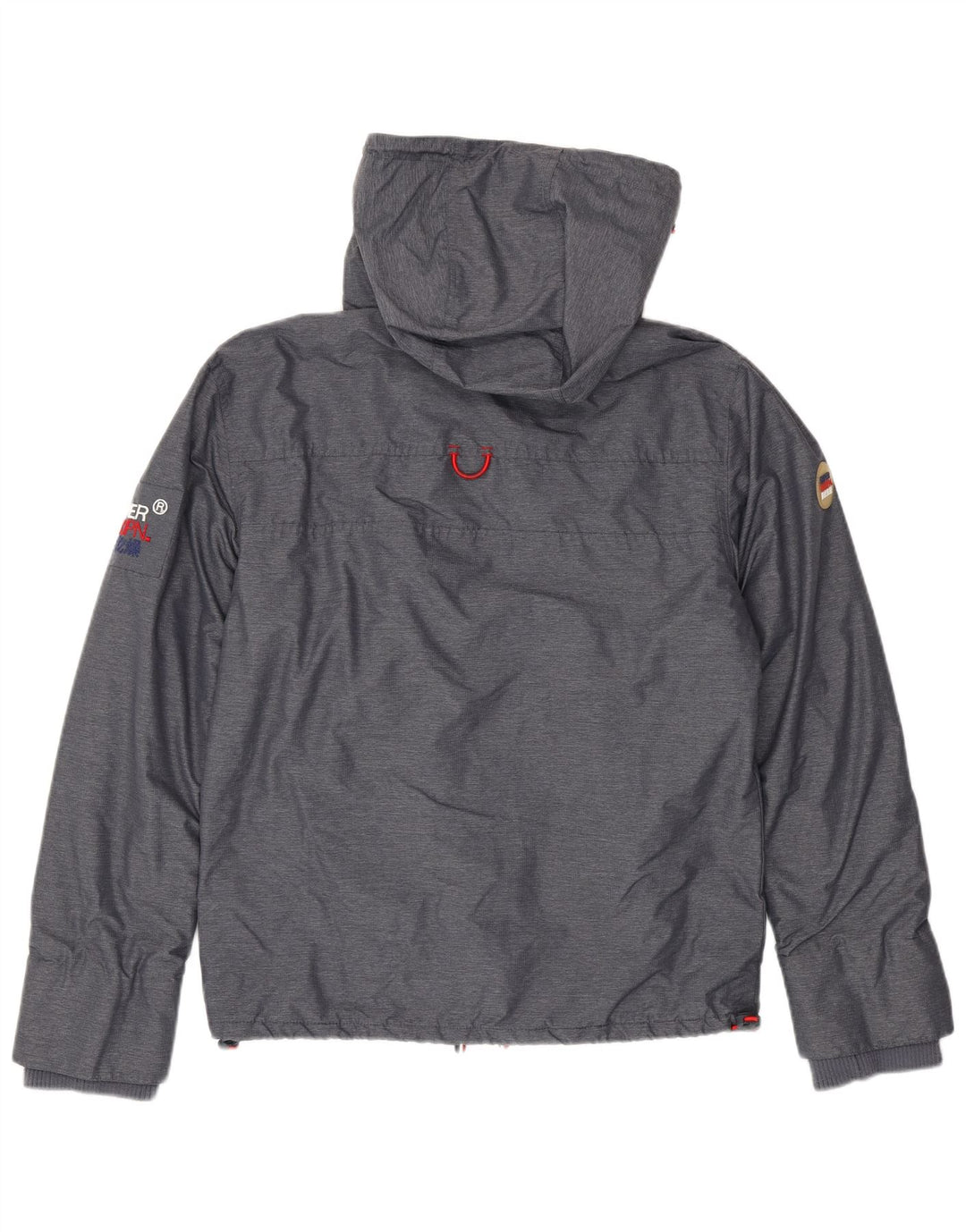 SUPERDRY jachetă de vânt cu glugă pentru bărbați UK 38 Poliester mediu gri