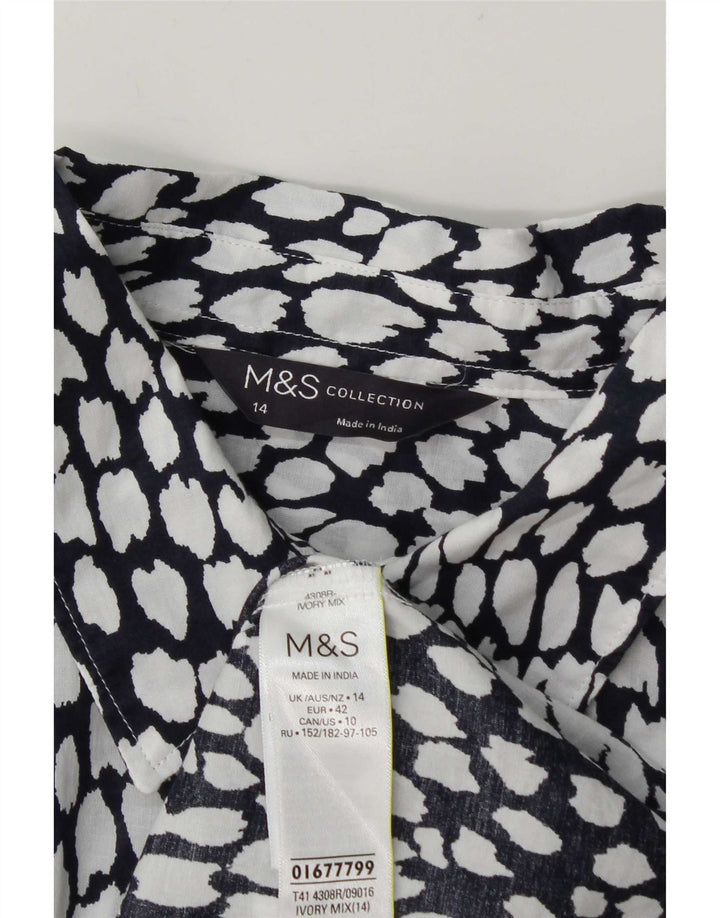Cămașă pentru femei Marks & Spencer UK 14 mare, bumbac cu pete albe