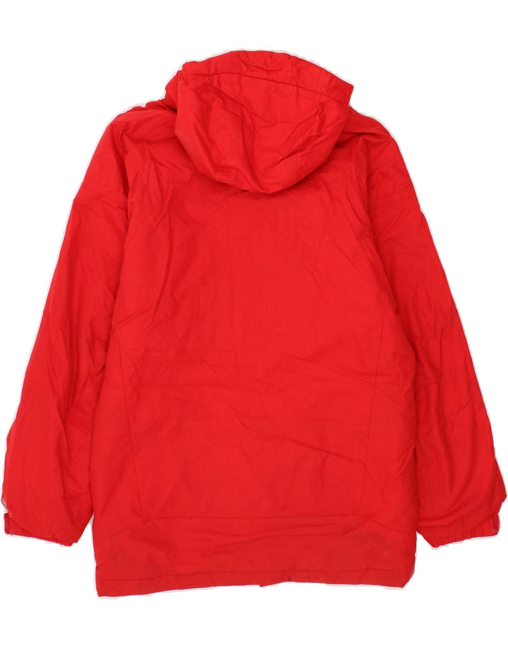 COLUMBIA Boys Hooded Windbreaker Jacket 10-11 Years Medium Red Nylon Vintage Columbia and Second-Hand Columbia from Messina Hembry 