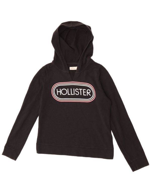 Pulover Hollister pentru damă, cu grafică, UK 10, bumbac negru mic
