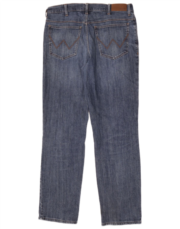 Blugi drepti pentru bărbați Wrangler W36 L34 Bumbac albastru
