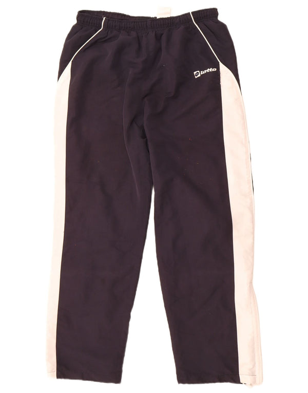 Lotto Mens Tracksuit Trousers Large Navy Blue Colourblock Polyester