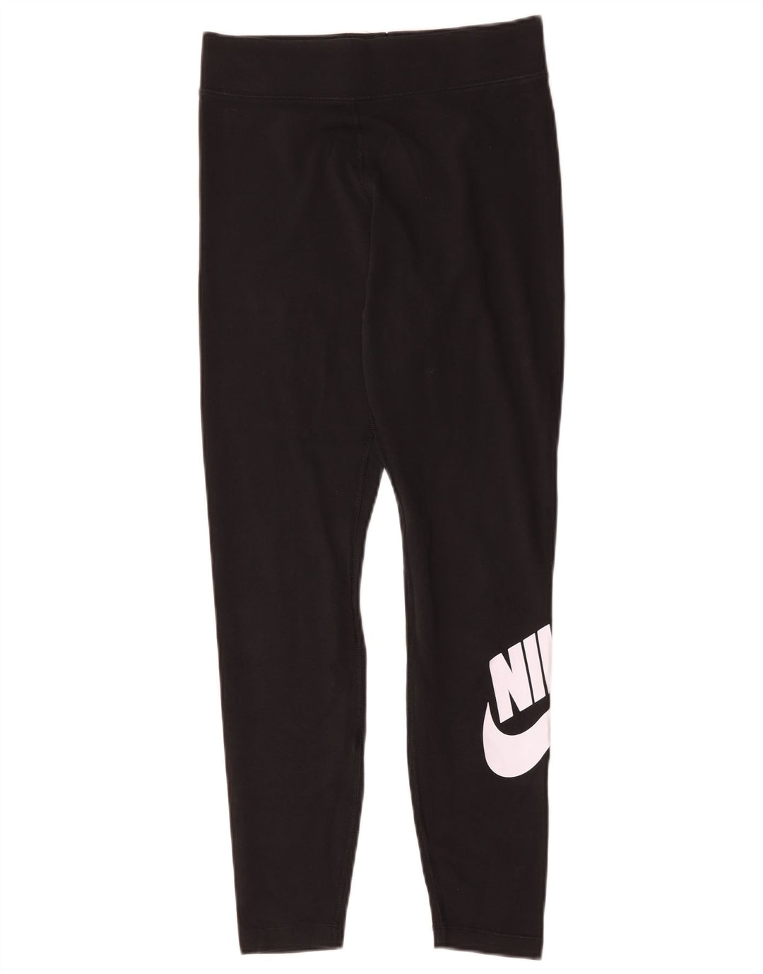 Leggings grafic Nike pentru femei UK 14, bumbac mediu negru