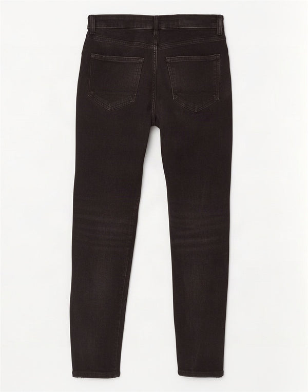 Blugi skinny învechiți pentru bărbați Zara EU 40 Medium L31 L30 Bumbac negru