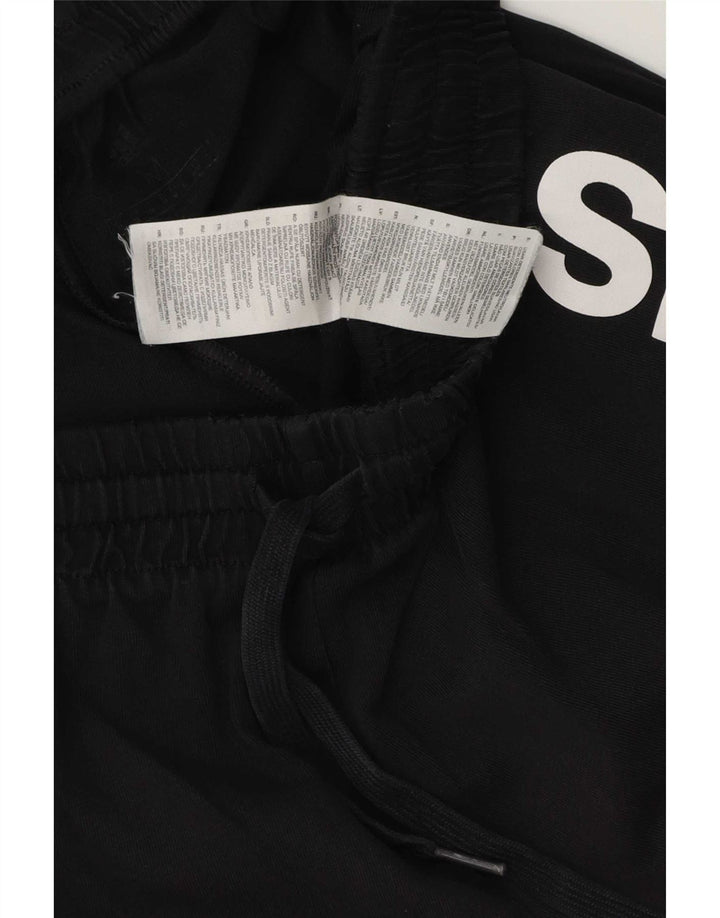 Pantaloni scurți sport grafic Adidas pentru bărbați, bumbac mediu negru