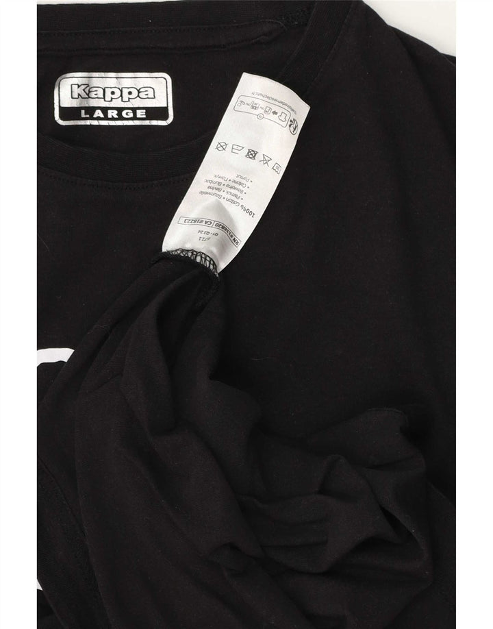 Tricou grafic Kappa pentru femei Top mare din bumbac negru