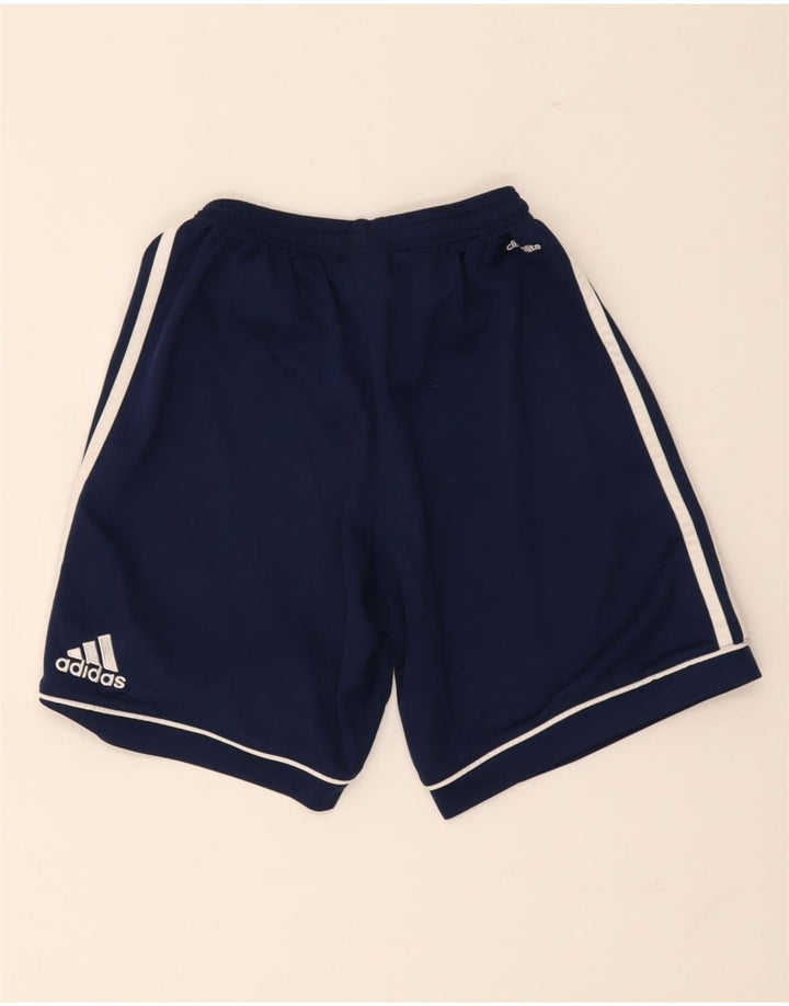 Pantaloni scurți sport Adidas Climalite pentru băieți 13-14 ani, albastru bleumarin, poliester