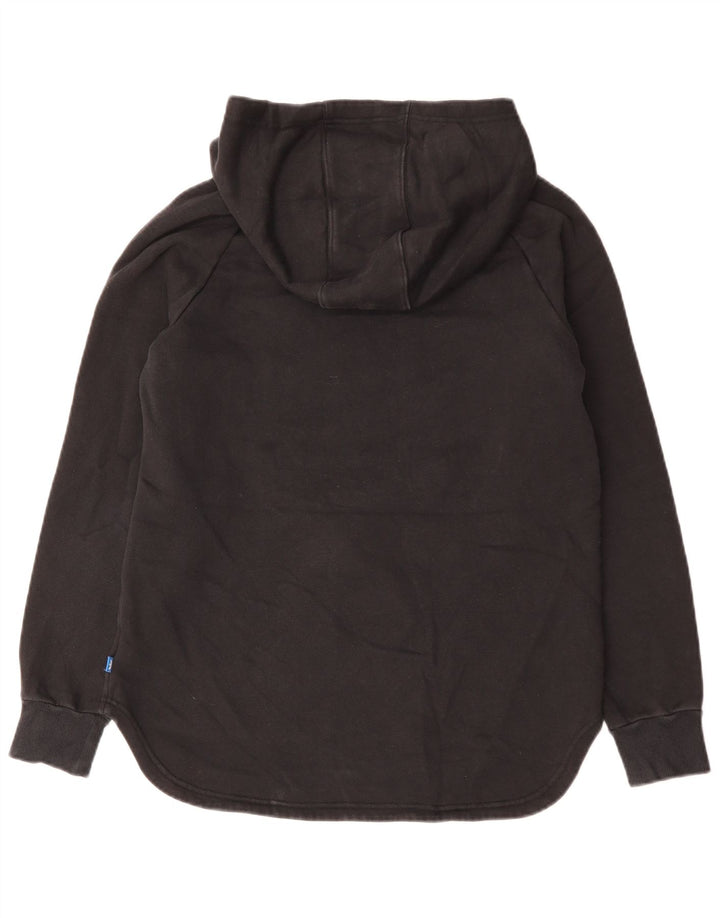 Pulover ADIDAS pentru femei cu capota cu grafică UK 14, bumbac mediu negru