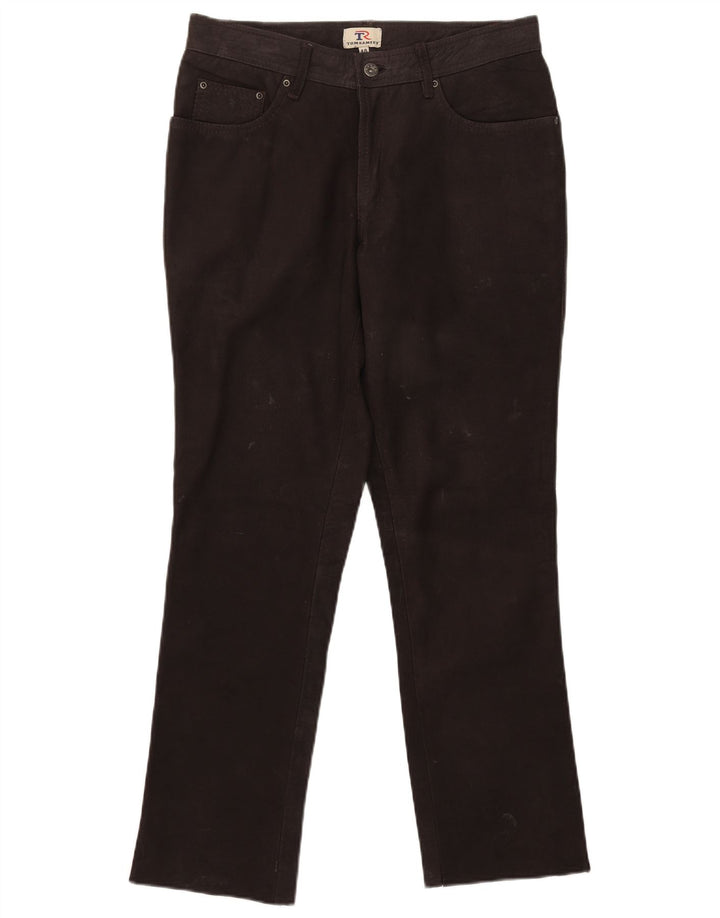 Pantaloni subțiri din piele pentru bărbați Tom Ramsey EU 48 Mediu L32 L29 Piele maro