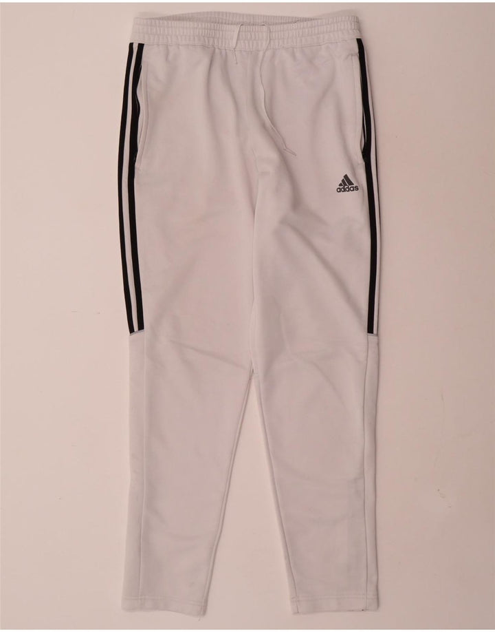 Pantaloni de trening Adidas Aeroready pentru bărbați, poliester alb mediu