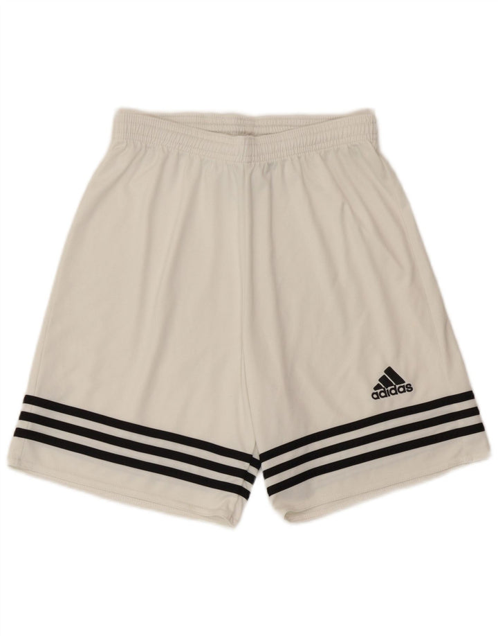 Pantaloni scurți sport pentru bărbați Adidas Climalite, poliester alb mic