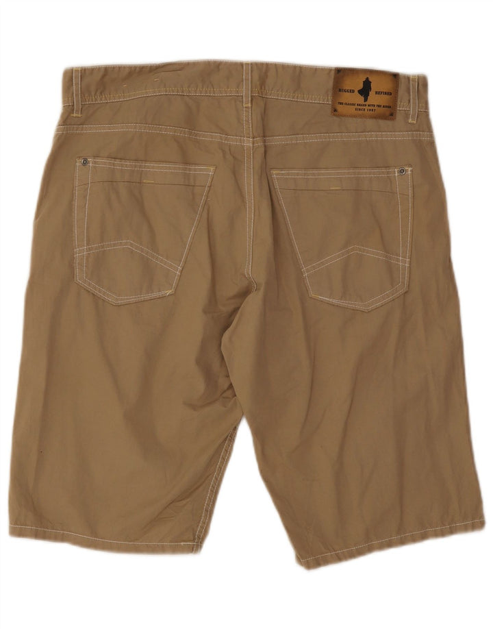 Pantaloni scurți casual pentru bărbați Marlboro Classics W34, mare, bej, bumbac