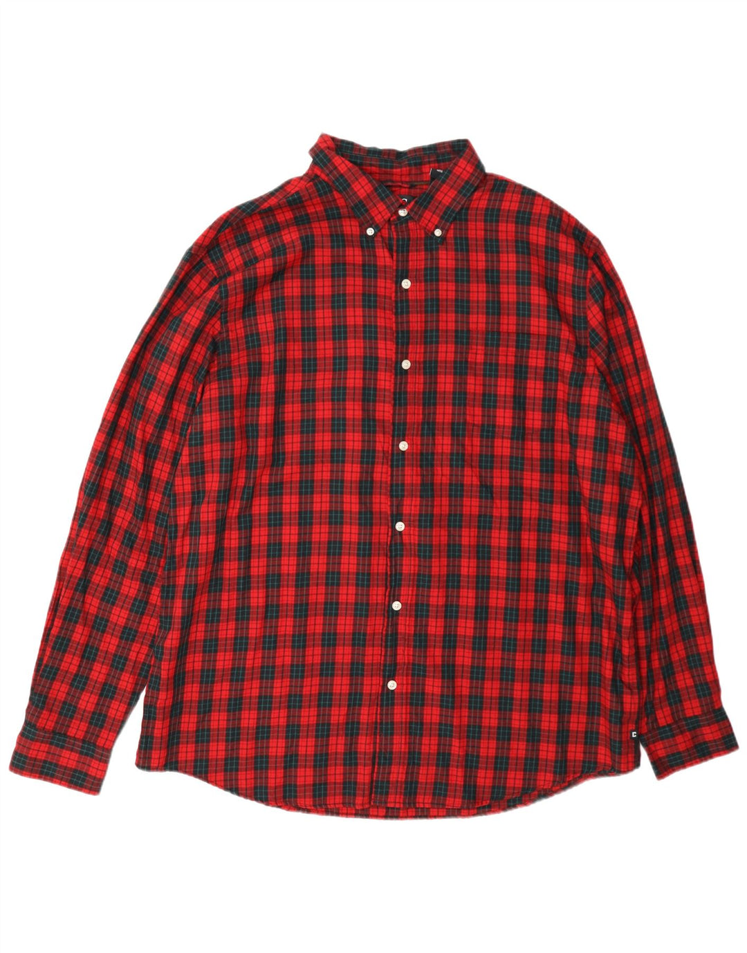 Cămașă de flanel pentru bărbați Chaps 2XL, bumbac cu carouri roșii