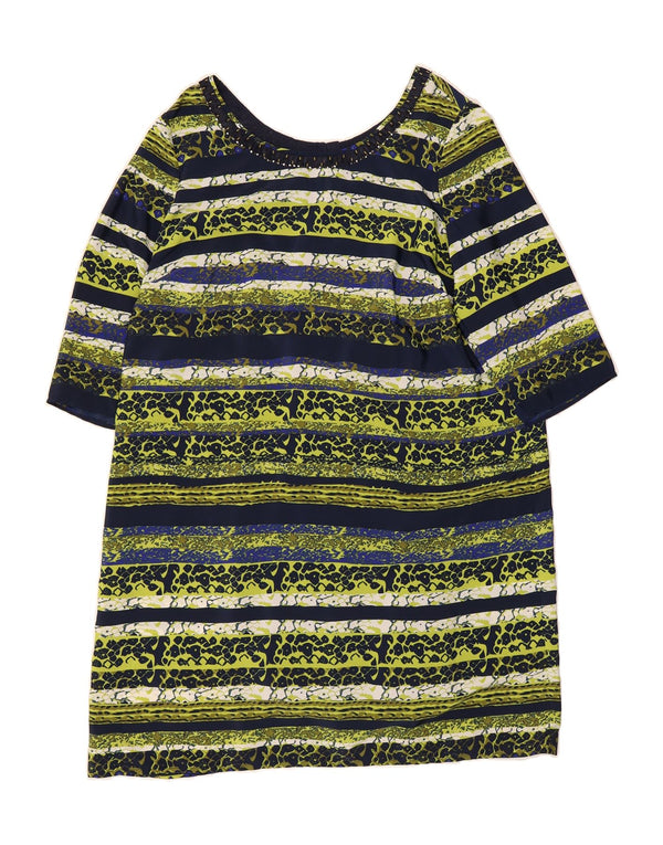 Rochie cort PER UNA pentru femei cu mâneci 3/4 UK 20 2XL, cu dungi multicolore