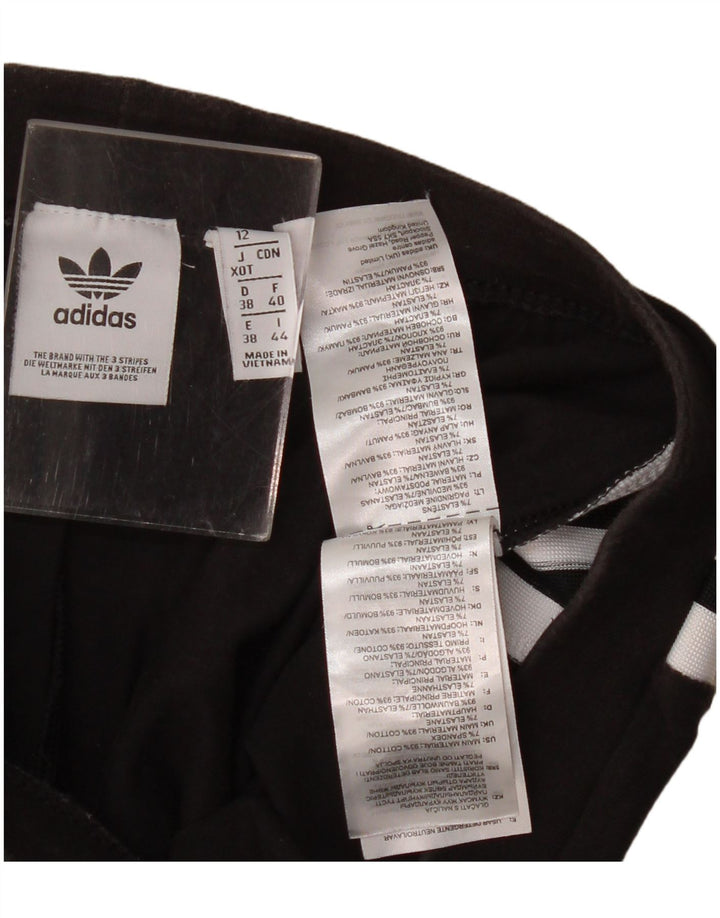Leggings pentru femei Adidas UK 12, bumbac mediu negru