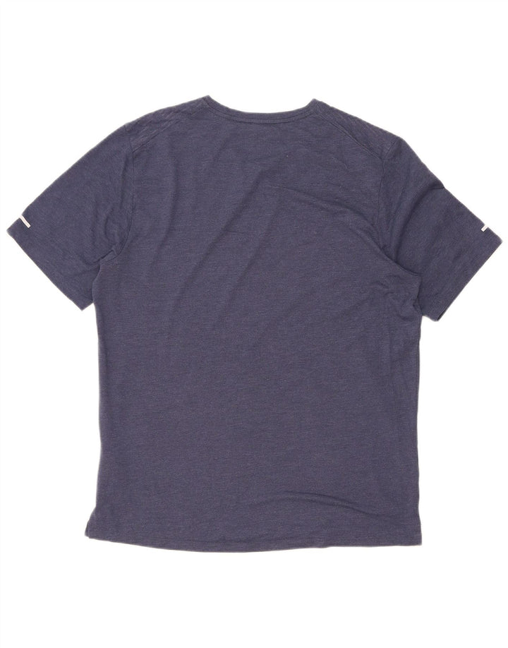 Tricou pentru bărbați Nike Dri Fit Top Mediu Bleumarin Poliester cu dungi