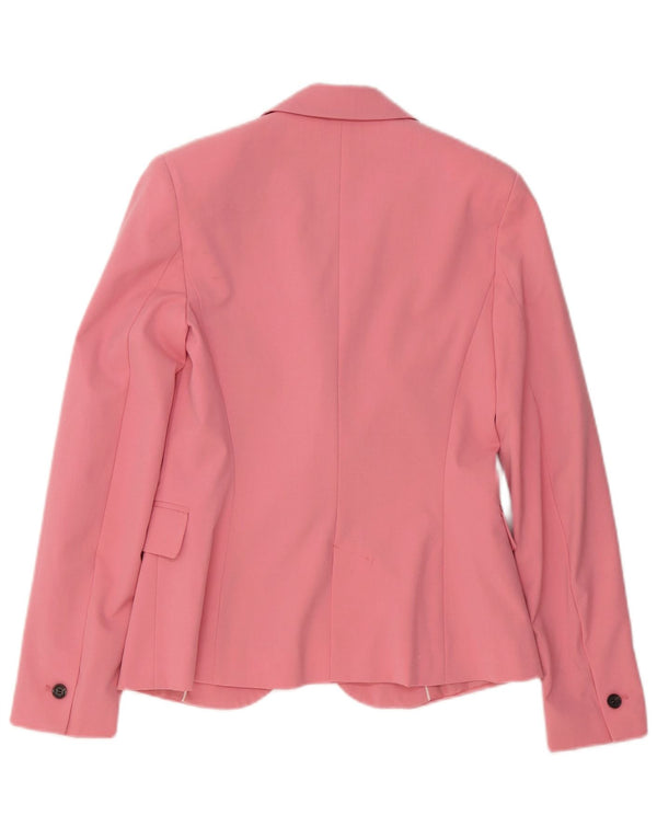 Zara Womens 1 Button Blazer Jacket EU 34 2XS Pink Polyester