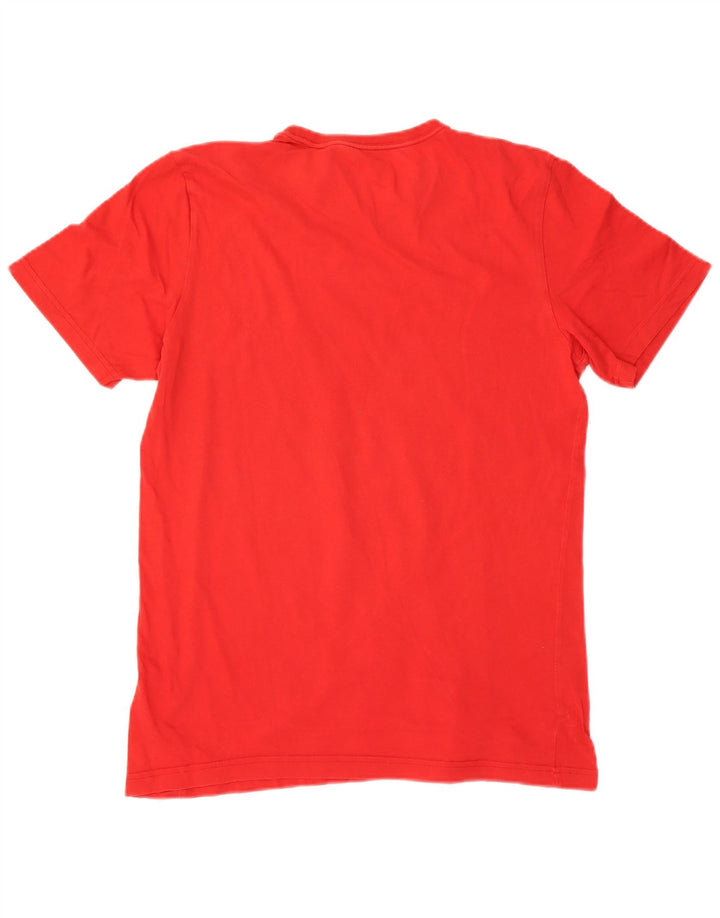 Tricou grafic pentru bărbați Adidas Top, bumbac roșu mediu