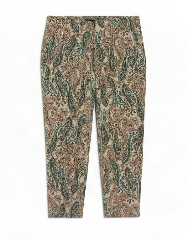 Pantaloni Capri pentru Damă Zara L28 L27 Bumbac Paisley Multicolor