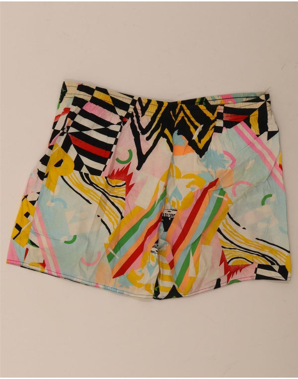Pantaloni scurți de înot vintage pentru bărbați 2XL, bumbac geometric multicolor