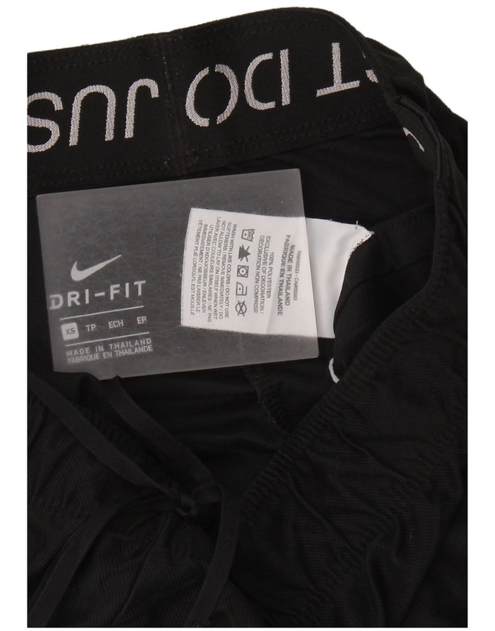 Pantaloni scurti sport NIKE Dri Fit pentru femei UK 6 XS poliester negru