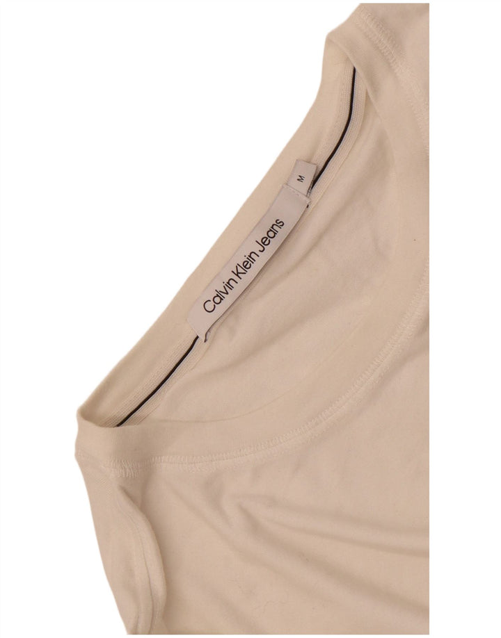 Tricou grafic pentru bărbați Calvin Klein Jeans Top Medium Off White