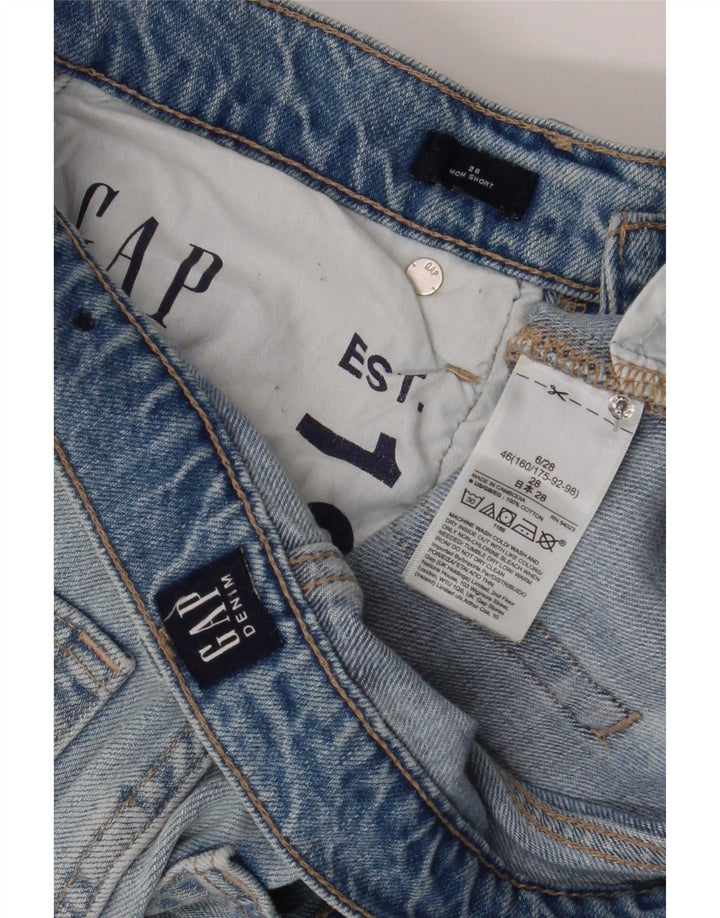 Pantaloni scurți din denim distressed Gap pentru femei, mediu W28, bumbac albastru
