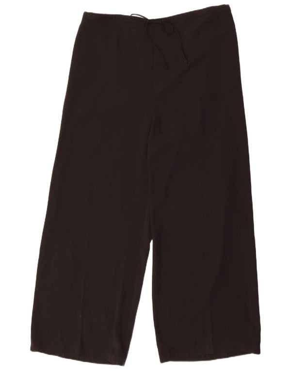 Pantaloni pentru femei Marks & Spencer cu picioare largi UK 20 2XL W42 L30 Poliester negru