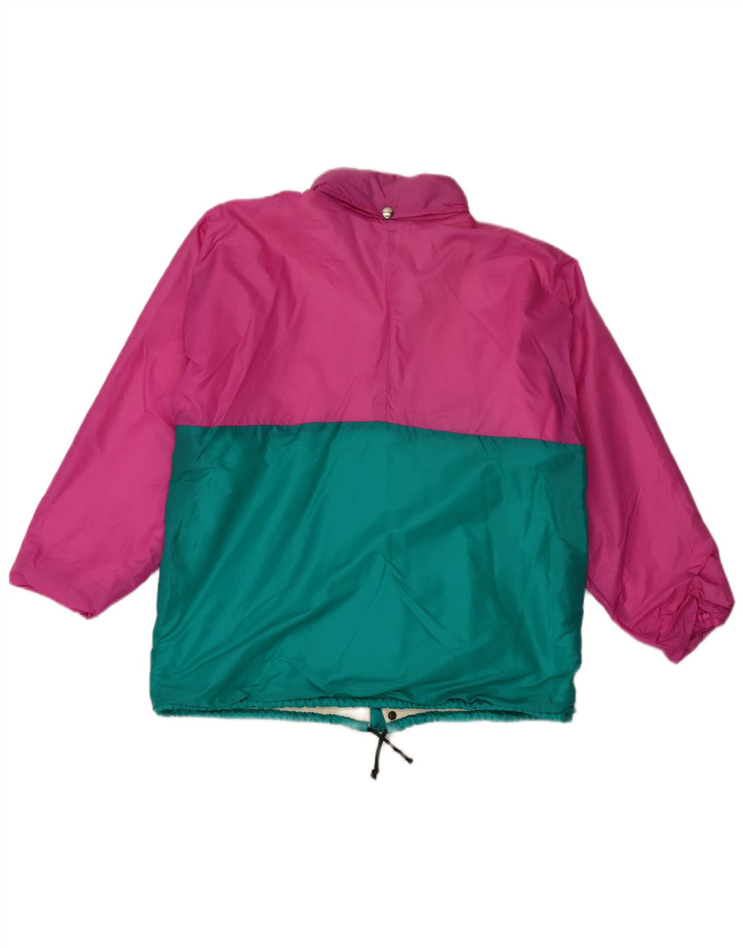 Jachetă de ploaie vintage pentru bărbați UK 38, roz mediu, poliester color bloc
