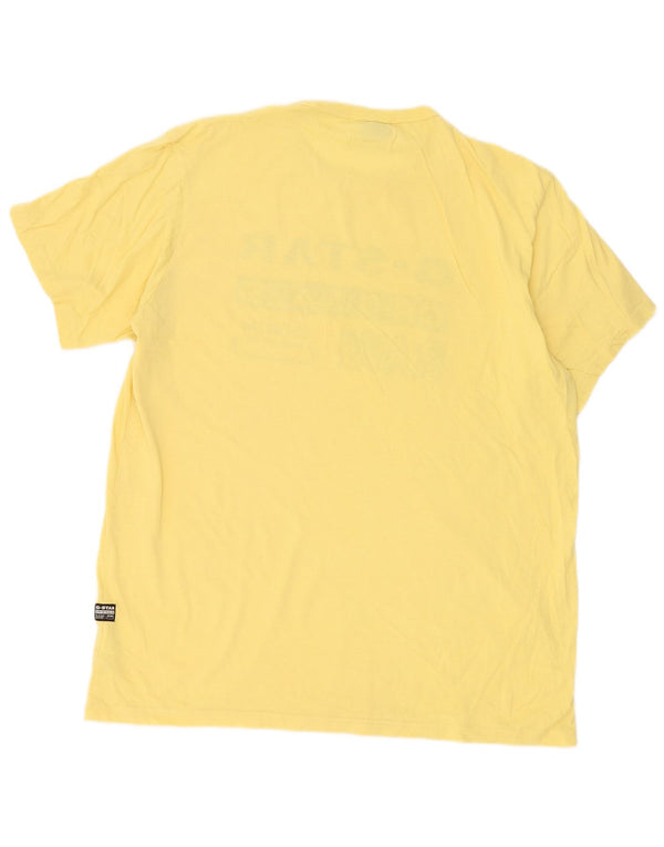 Tricou grafic pentru bărbați G-Star Top XL Bumbac galben