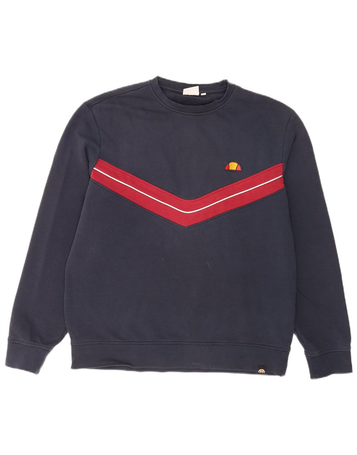 Hanorac pentru bărbați Ellesse Pulover mediu albastru bleumarin din bumbac color bloc