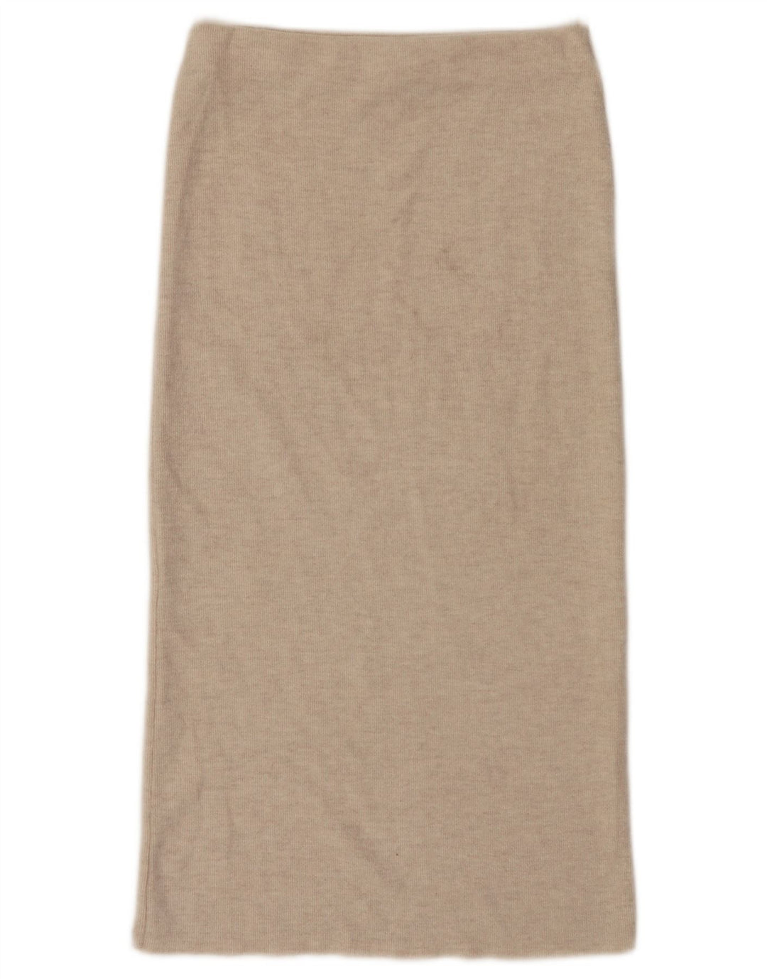 Fusta Midi Zara Femei cu Talie Inalta Mica W26 Bej Poliester