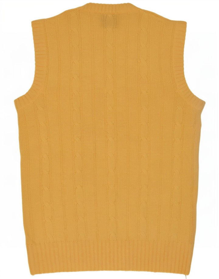 Vestă Shetland pentru bărbați, XL, lână galbenă