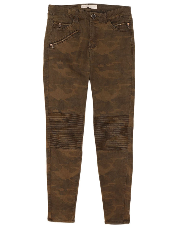 Blugi skinny de damă Zara EU 36 XS W26 L28 Kaki Camuflaj