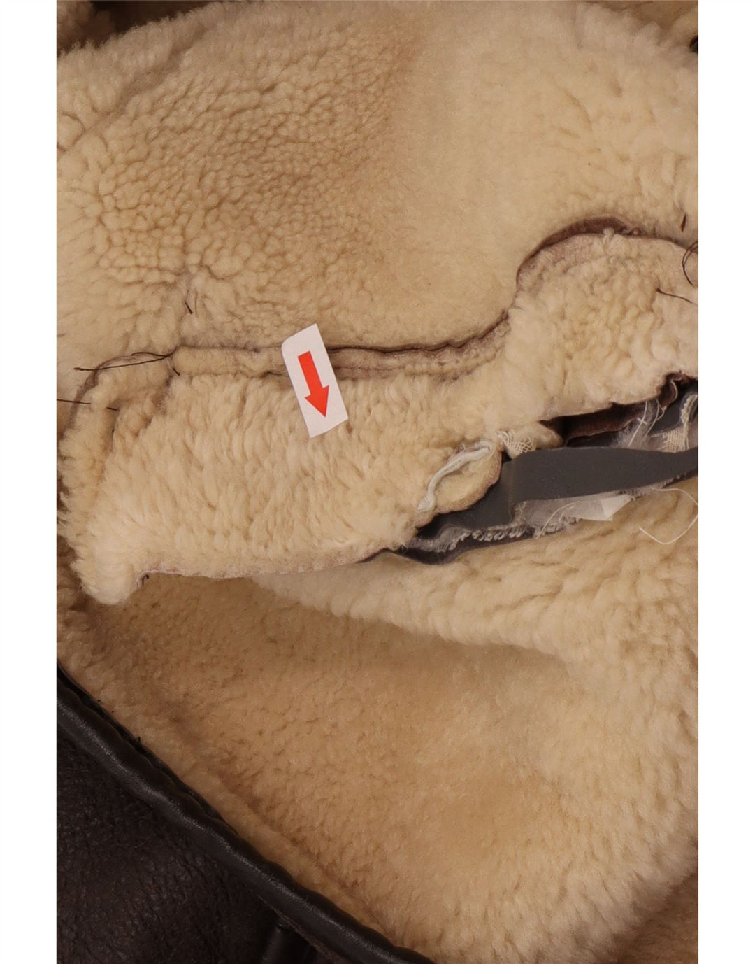 Jachetă vintage pentru bărbați din shearling UK 38 maro mediu