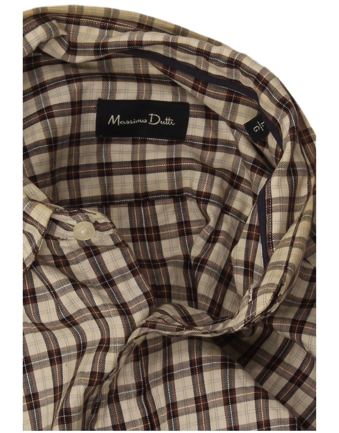 Cămașă de flanel pentru bărbați Massimo Dutti, cu carouri mari, maro