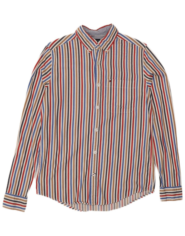 Cămașă pentru bărbați Tommy Hilfiger Slim Fit XS, bumbac cu dungi multicolore