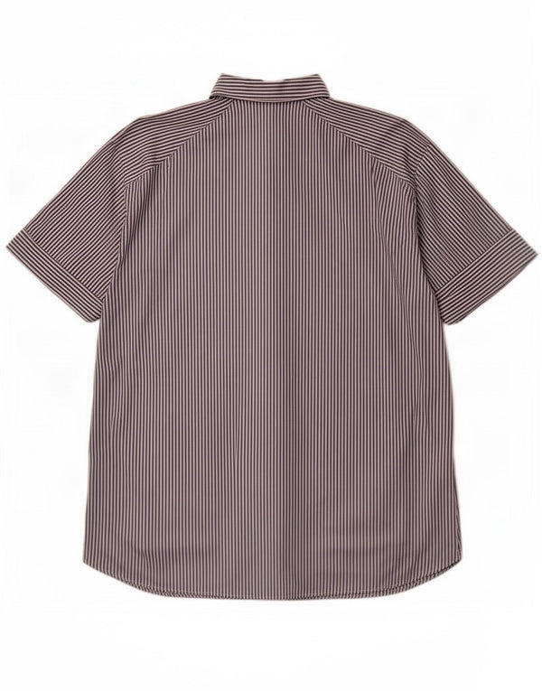 Rochie cămașă supradimensionată cu mânecă scurtă pentru femei Zara UK 10 Mici, albastru, cu dungi
