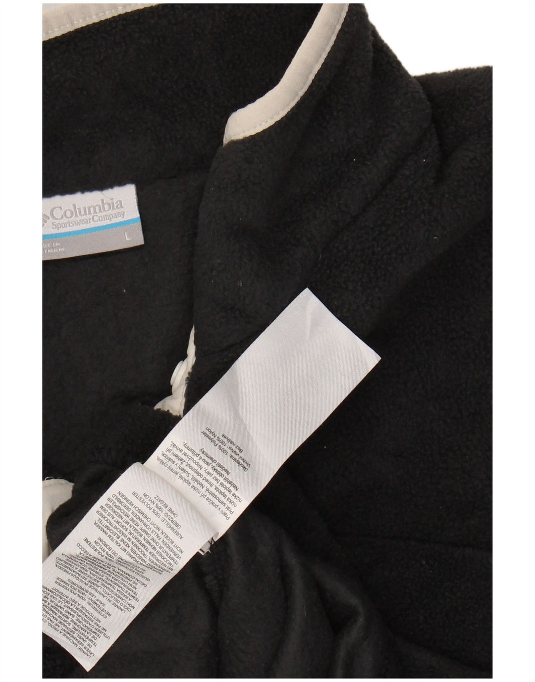 Pulover pentru damă COLUMBIA, cu gât cu nasturi, fleece UK 16, mare, gri, poliester