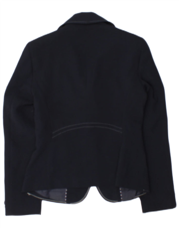 Sacou Marks & Spencer pentru femei, cu 3 nasturi, UK 8, mic, bleumarin
