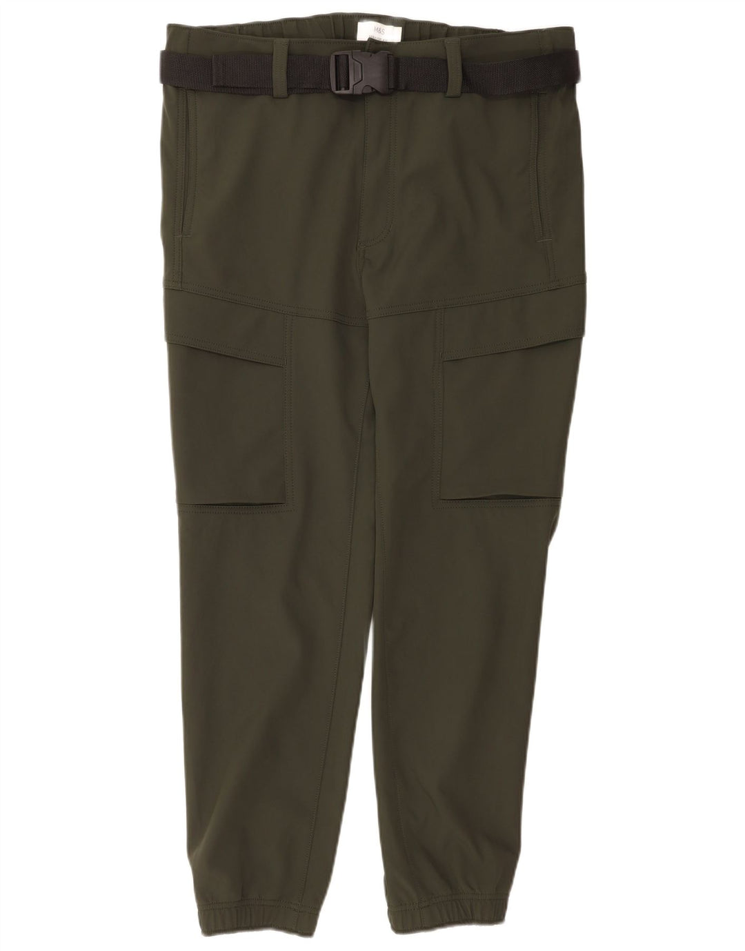 Pantaloni cargo drepti pentru bărbați Marks & Spencer W36 L31 Kaki Poliester