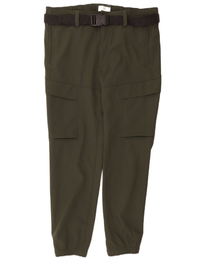 Pantaloni cargo drepti pentru bărbați Marks & Spencer W36 L31 Kaki Poliester