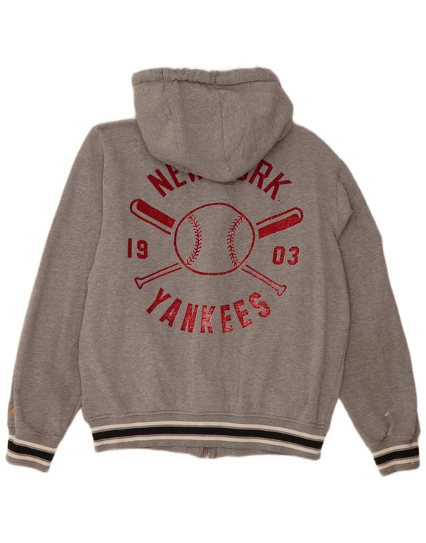 MAJESTIC Pulover cu capota cu fermoar pentru femei New York Yankees UK 14 Gri mediu