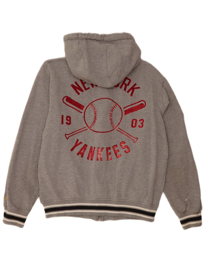 MAJESTIC Pulover cu capota cu fermoar pentru femei New York Yankees UK 14 Gri mediu