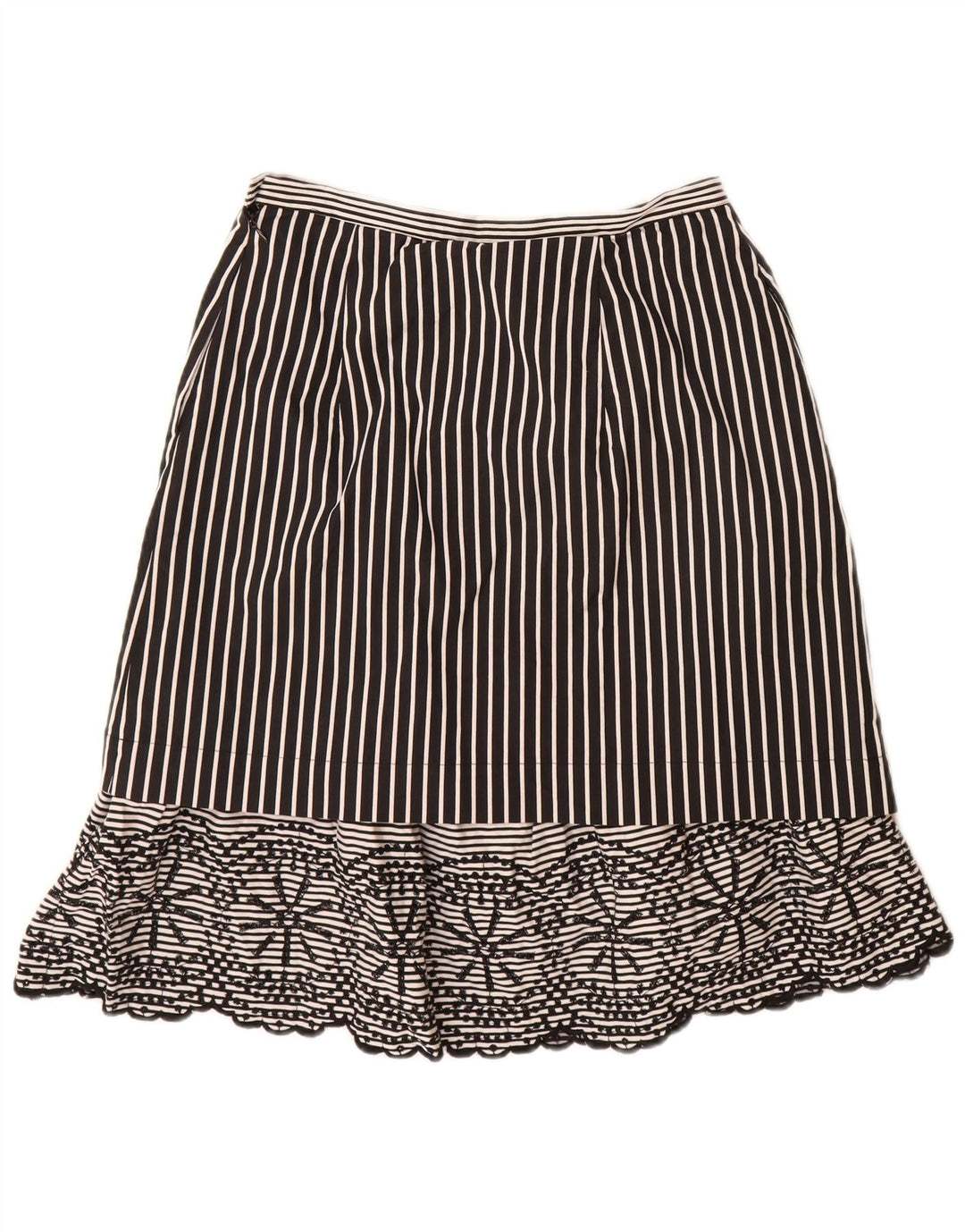 Clips Fusta A-Line Femei IT 44 Medium W28 Negru Pinstripe Acetat